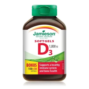 Vitamin D3 1000IU, PREMIJUM, 150+30 BONUS softgel kapsula, bočica eng