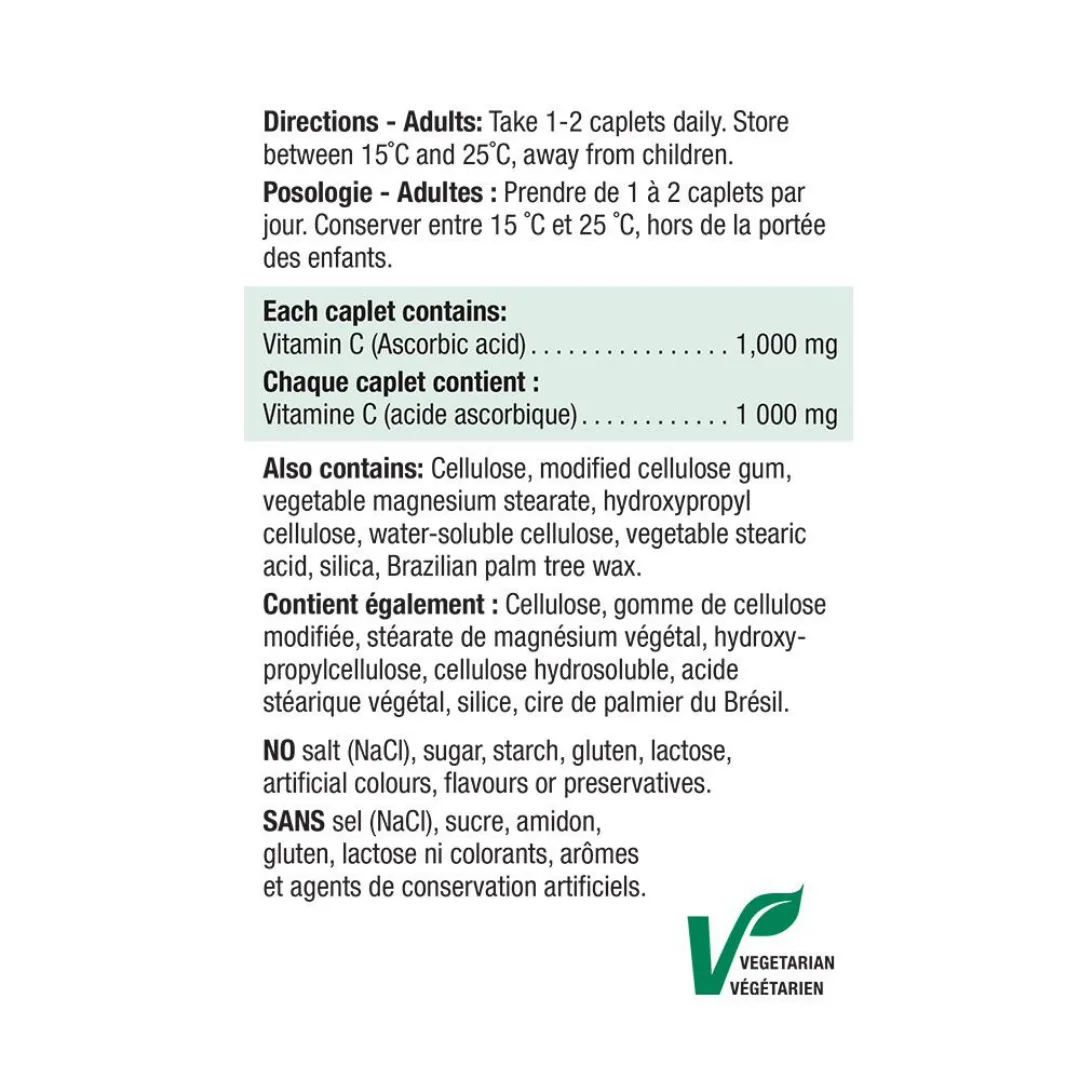 Vitamin C 1000mg uputstvo en fr