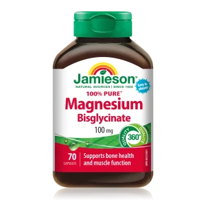 Magnezijum bisglicinat Jamieson 100% čist 100 mg – dodatak ishrani za energiju i opuštanje mišića