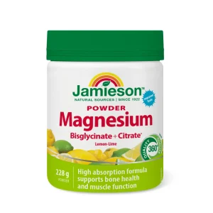 Jamieson Magnezijum bisglicinat + citrat u prahu, limun-limeta, 228 g