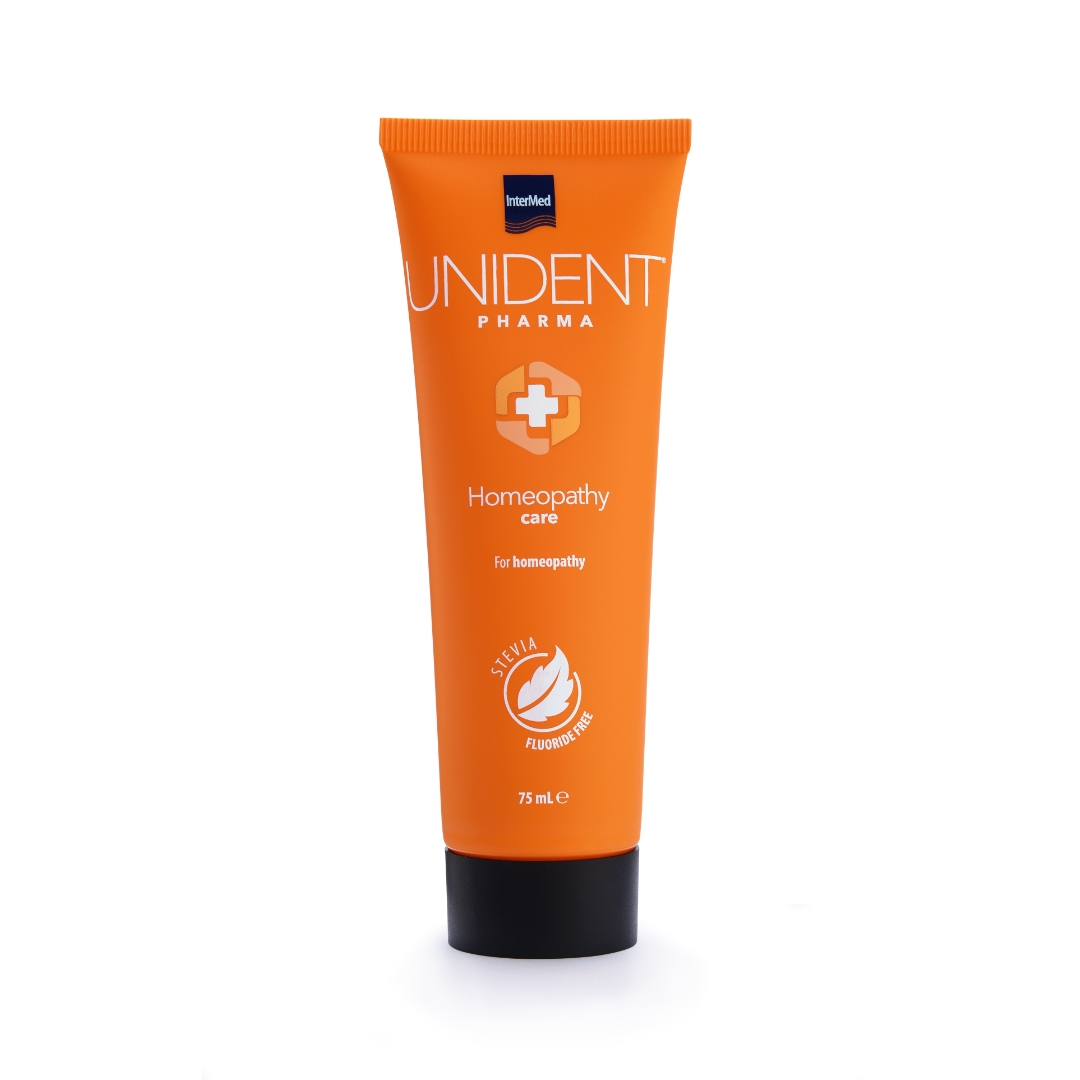 UNIDENT Pharma HOMEOPATHY Care pasta za zube za upotrebu u kombinaciji sa homeopatijom, bez fluorida – 75ml